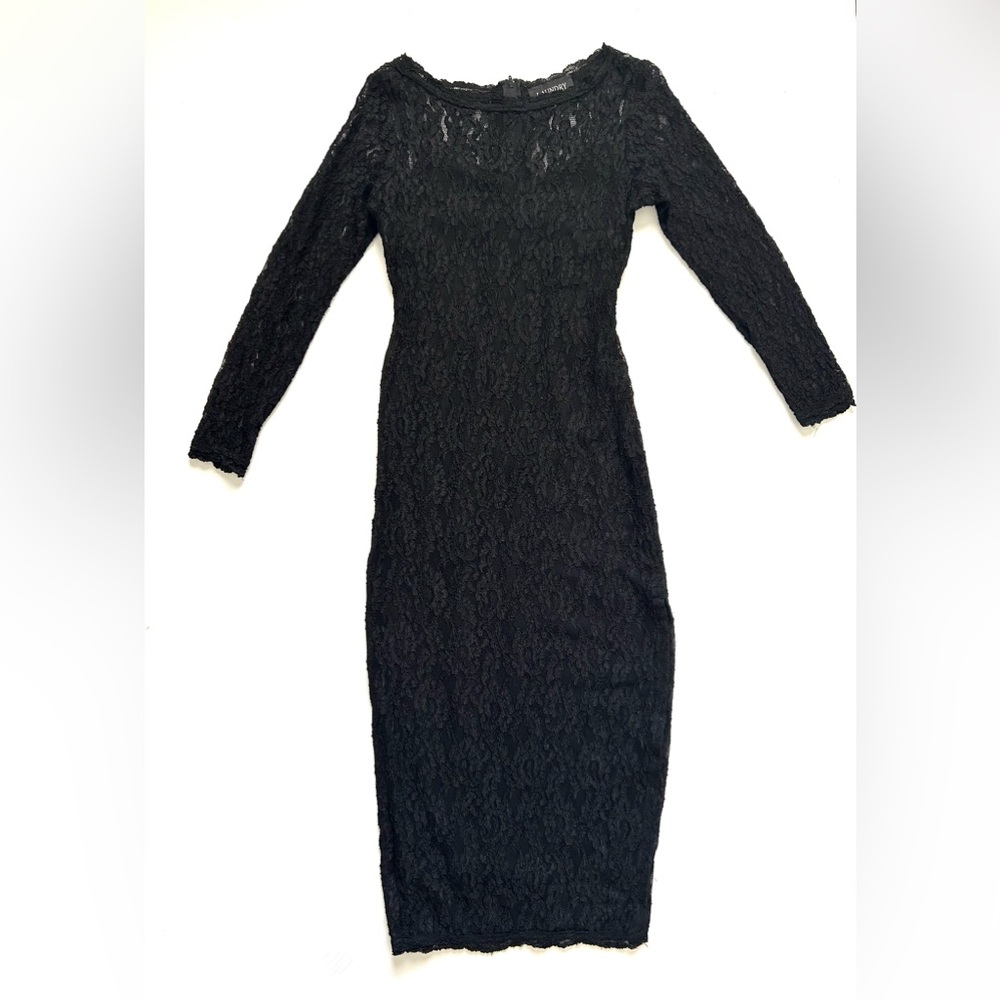 Laundry by Shelli Segal Maxi Lace Long Sleeve Dress Sz. 8